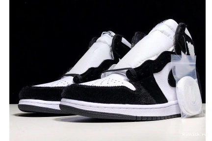 PANDA WHITE AIR JORDAN BLACK 1 0816